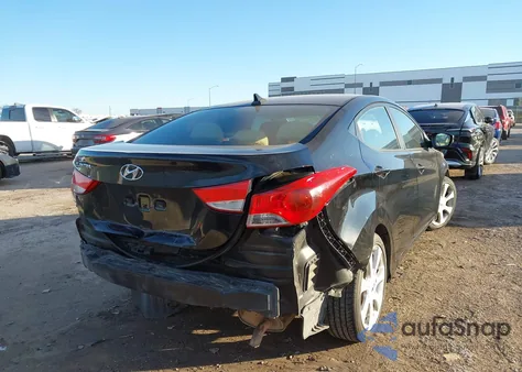 2013 Hyundai Elantra Limited from USA, damaged, VIN KMHDH4AE7DU605526